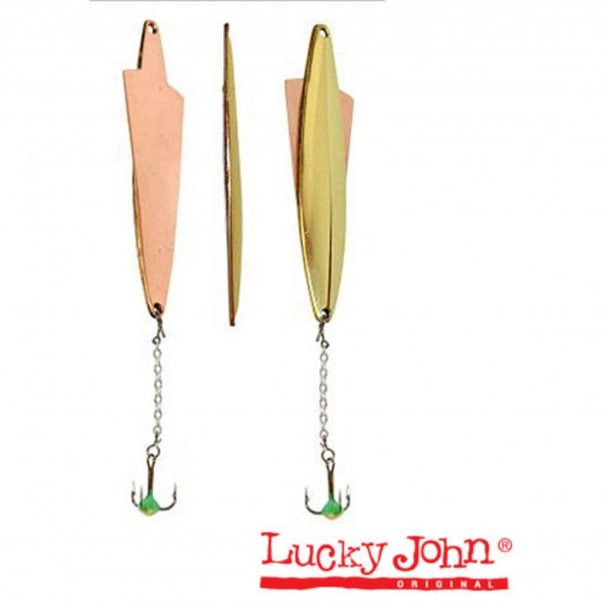 Блесна вертикальная зимняя LUCKY JOHN GLIDER с цепочкой и тройником 10.0Г Gc Блистер 101-3-GC