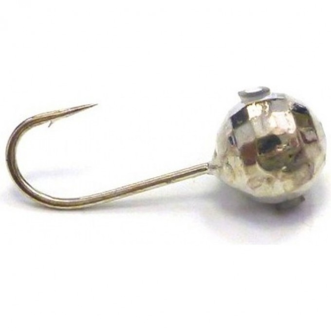 Мормышка вольфрамовая LUCKY JOHN ШАР граненый с отверстием и кембриком 40мм, цвет 01 LJ01040-01