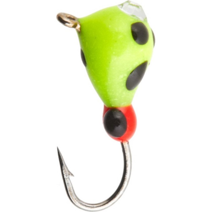 Мормышка вольфрамовая LUCKY JOHN КАПЛЯ с петелькой крашеная с камнем 30мм, цвет 219 LJ32030-219