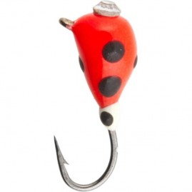 Мормышка вольфрамовая LUCKY JOHN КАПЛЯ с петелькой крашеная с камнем 30мм, цвет 225