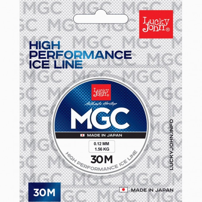 Леска монофильная зимняя LUCKY JOHN MGC, 30 м - 0.20 мм, прозрачная LJ4000-020