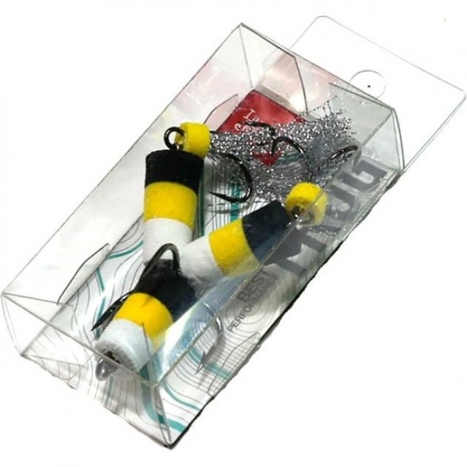 Приманка джиговая LUCKY JOHN FROG белый/желтый/черный в блистере FB3002384