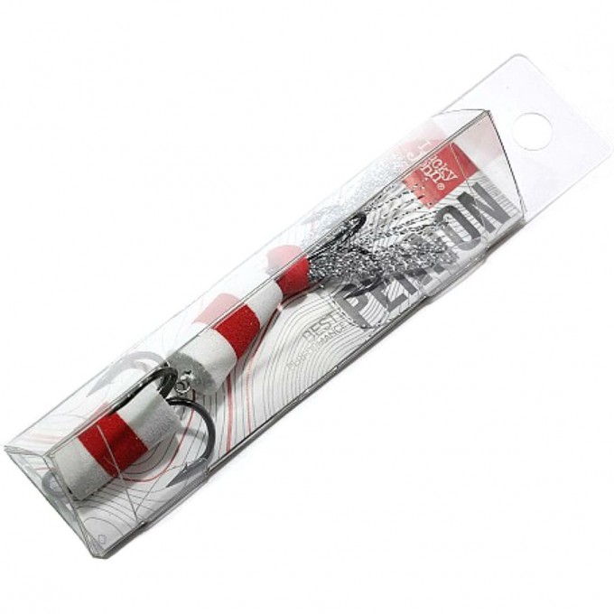 Приманка джиговая LUCKY JOHN PENNON 11 см, цвет белый/красный/белый в блистере FB3000277