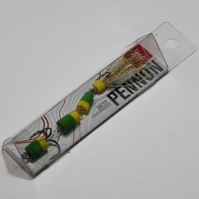 Приманка джиговая LUCKY JOHN PENNON 25, цвет зеленый/желтый в блистере FB3003297