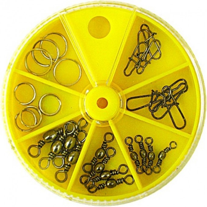 Вертлюги, карабины, кольца LUCKY JOHN (Комплект 28 шт) LJ5021-999