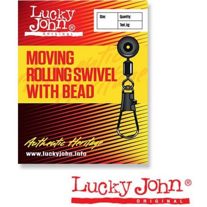 Вертлюги с застежкой скользящие LUCKY JOHN MOVING ROLLING AND INTERLOCK 00M 7Шт. LJ5054-00M