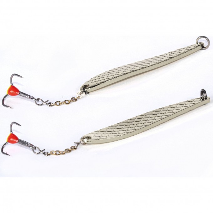 Блесна вертикальная зимняя LUCKY JOHN DIAMOND BLADE с цепью и тройниками 51Мм S Блистер LJDB51-S
