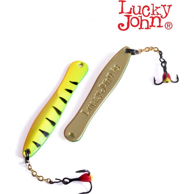 Блесна вертикальная зимняя LUCKY JOHN WALLE с цепочкой и тройником 50мм TIGER LJW50-T