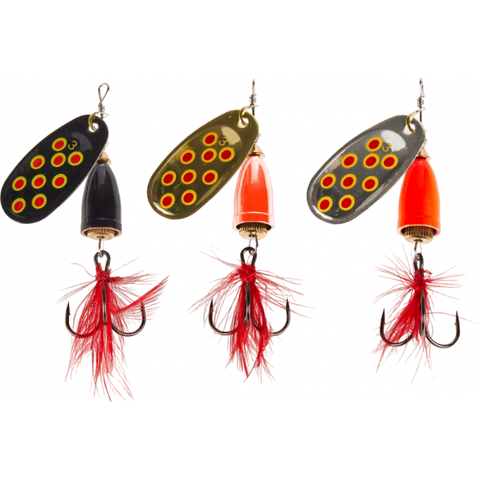 Блесна вращающаяся LUCKY JOHN BELL SPIN №3, 8,5г, цвет BRD/GRD/SRD 3шт. LJBS03-001SET