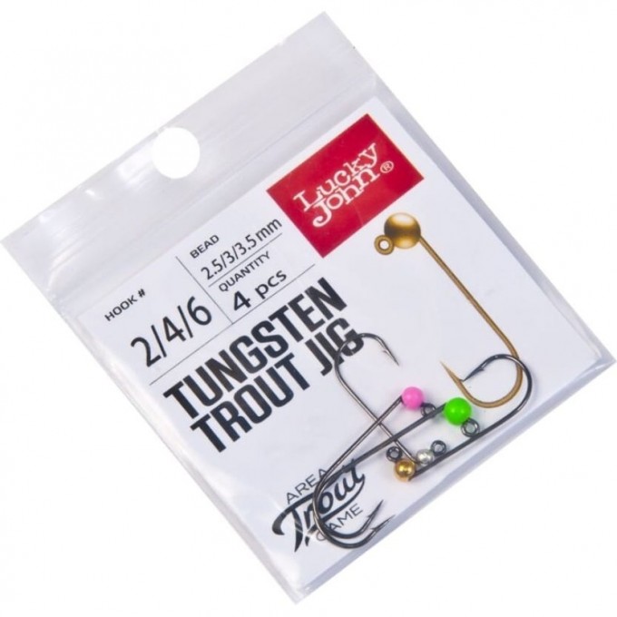 Джиг-головки LUCKY JOHN AREA TROUT GAME комплект вольфрамовых 03.0мм кр.004/002 4шт. LJTATG-MIX3