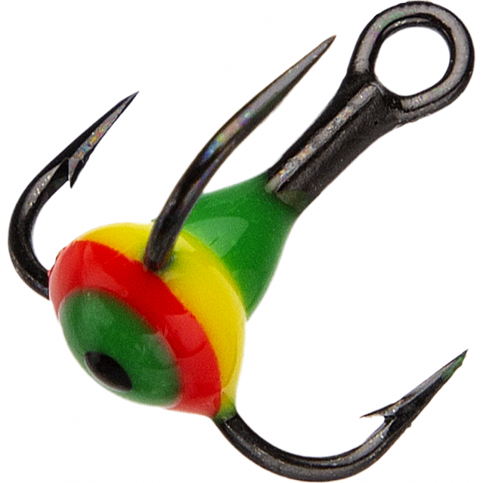 Крючок-тройник для приманок LUCKY JOHN с каплей, №8, цвет ryb LJ99080-10