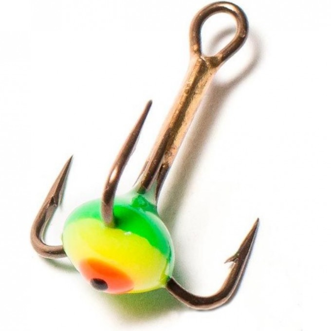 Крючок-тройник для приманок LUCKY JOHN с каплей цветной, №14, цвет gry LJ99140-03