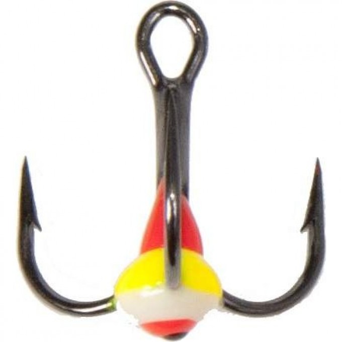 Крючок-тройник для приманок LUCKY JOHN с каплей цветной, №6, цвет yrf LJ99060-12