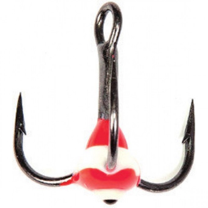 Крючок-тройник для приманок LUCKY JOHN с каплей цветной, №8, цвет rfr LJ99060-13