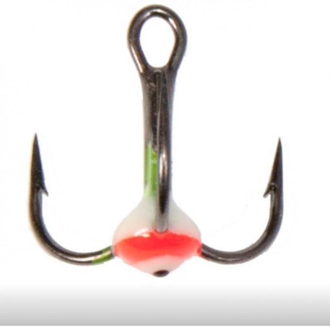 Крючок-тройник для приманок LUCKY JOHN с каплей цветной, №8, цвет yrf LJ99080-12