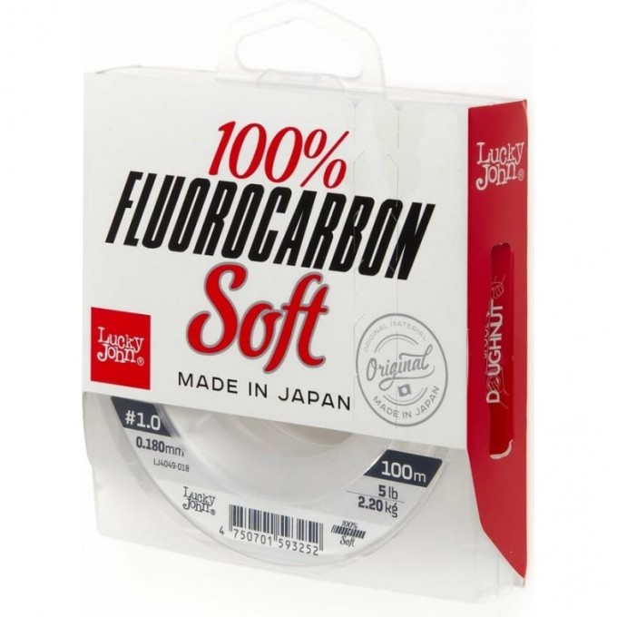Леска монофильная LUCKY JOHN FLUOROCARBON SOFT 100 м - 0,18 мм LJ4049-018