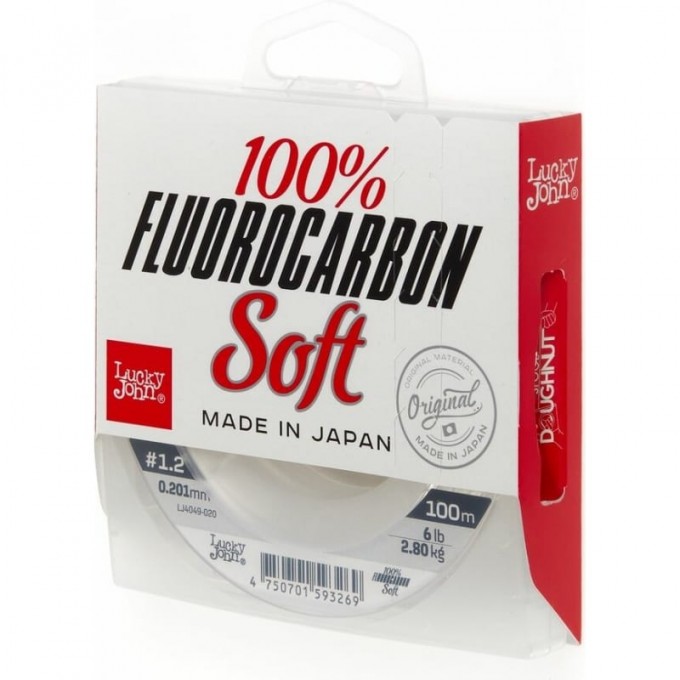 Леска монофильная LUCKY JOHN FLUOROCARBON SOFT 100 м - 0,20 мм LJ4049-020