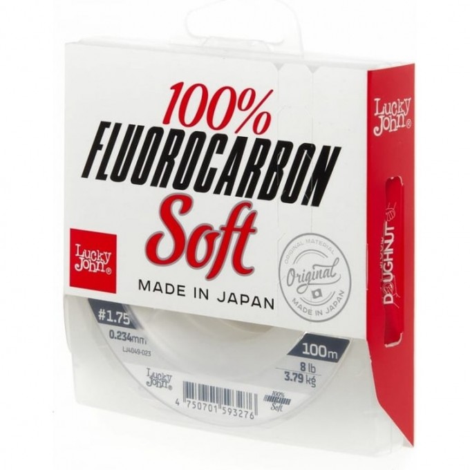 Леска монофильная LUCKY JOHN FLUOROCARBON SOFT 100 м - 0,23 мм LJ4049-023