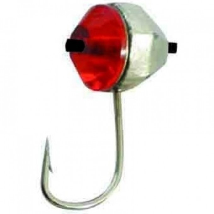 Мормышка вольфрамовая LUCKY JOHN КРУГЛАЯ граненая с отверстием, кембриком и кристаллом Swarovski 50мм, цвет 03 LJ05050-107