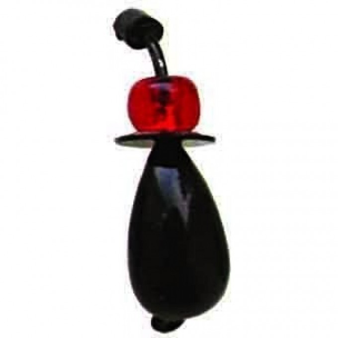 Мормышка вольфрамовая LUCKY JOHN НИМФА с петелькой, крыло-диафрагмой и бисером 30мм, цвет 30 Блистер LJB15030-146