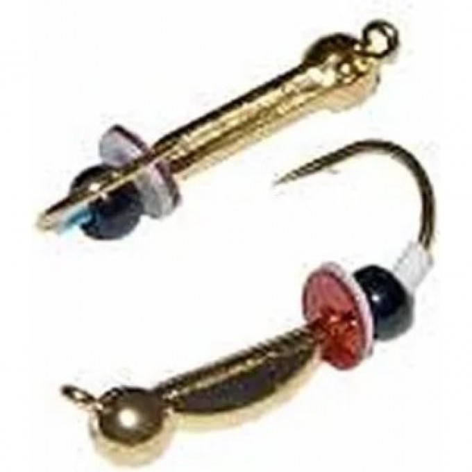 Мормышка вольфрамовая LUCKY JOHN ОСА с петелькой оснащённая паетками и кембриком 35мм, цвет g LJ23035-02