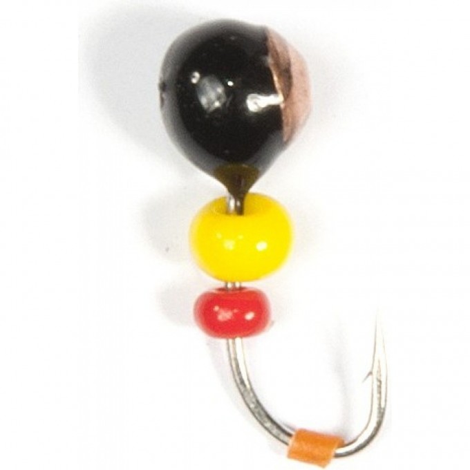 Мормышка вольфрамовая LUCKY JOHN ШАР с отверстием, коронкой и бисером 40мм, цвет c LJ03040-100
