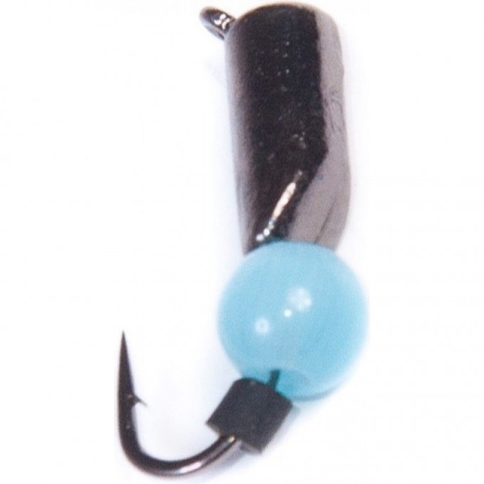 Мормышка вольфрамовая LUCKY JOHN СТОЛБИК с петелькой и бисером голубой Кошачий Глаз 70мм, 025/12 LJ35070-12