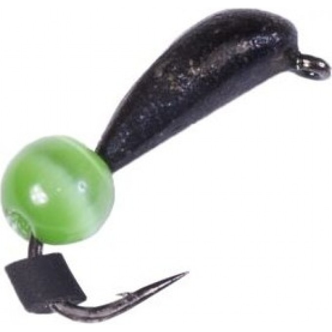 Мормышка вольфрамовая LUCKY JOHN СТОЛБИК с петелькой и бисером голубой Кошачий Глаз 80мм, 030/11 LJ35080-11