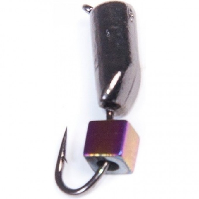 Мормышка вольфрамовая LUCKY JOHN СТОЛБИК с петелькой и кубриком хамелеон 80мм, 030/13 LJ35080-13