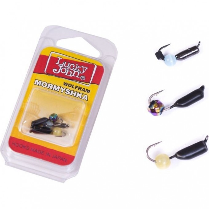 Мормышки вольфрамовые LUCKY JOHN с петелькой набор 3шт LJTM-005SET