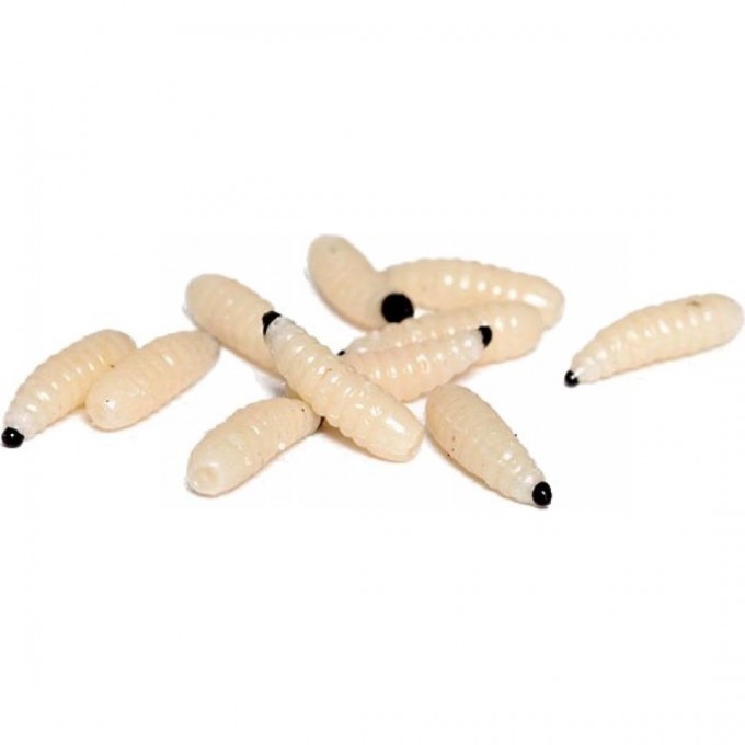 Насадки искусственные съедобные LUCKY JOHN PRO SERIES MAGGOT Опарыш 12Мм 30Шт. 140202-001