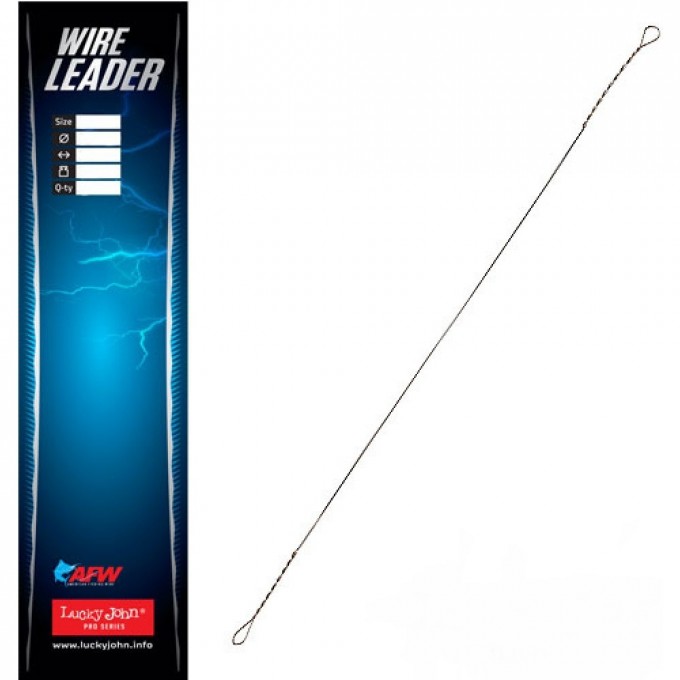 Поводки "Струна" LUCKY JOHN диаметр 0.13Мм/17Кг/25См 8Шт. LJP6617-025