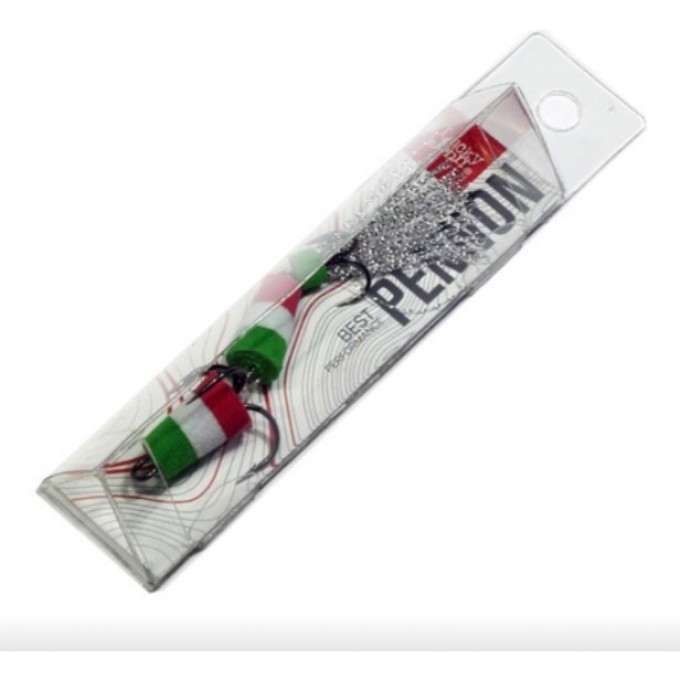 Приманка джиговая LUCKY JOHN PENNON 12 см, цвет Зел./бел./крас. в блистере FB3001691