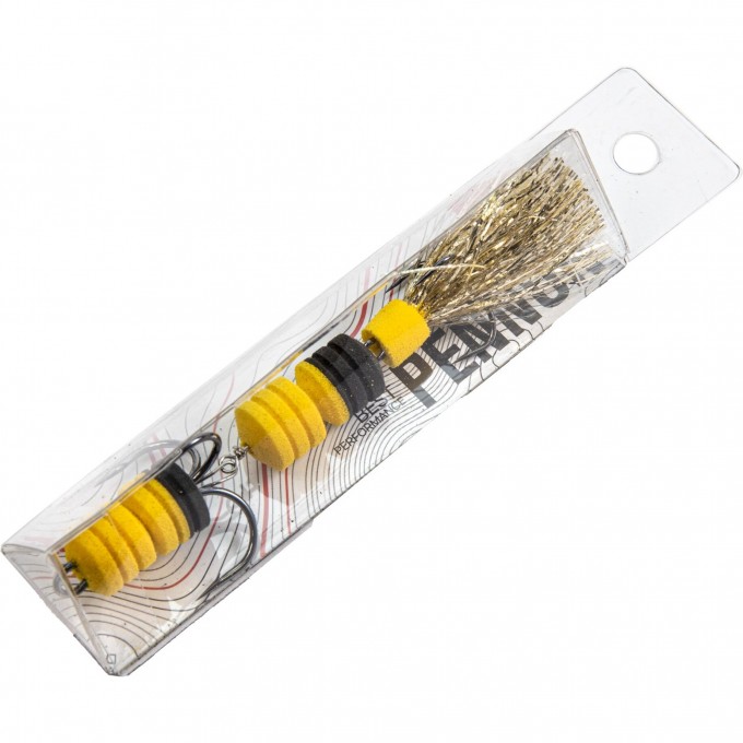 Приманка джиговая LUCKY JOHN PENNON BARBELLWORM желтый/черный в блистере FB3008469