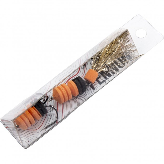 Приманка джиговая LUCKY JOHN PENNON BARBELLWORM оранжевый/черный в блистере FB3008466