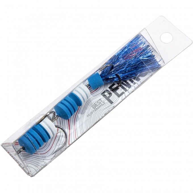 Приманка джиговая LUCKY JOHN PENNON BARBELLWORM синий/белый в блистере FB3008468