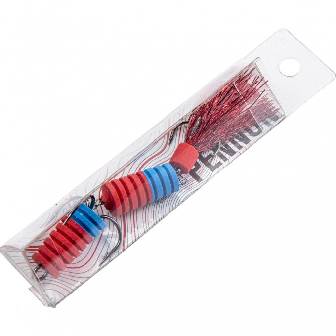 Приманка джиговая LUCKY JOHN PENNON SLOTWORM красный/синий в блистере FB3008478