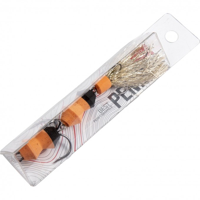 Приманка джиговая LUCKY JOHN PENNON TIPSYWORM оранжевый/черный в блистере FB3008485