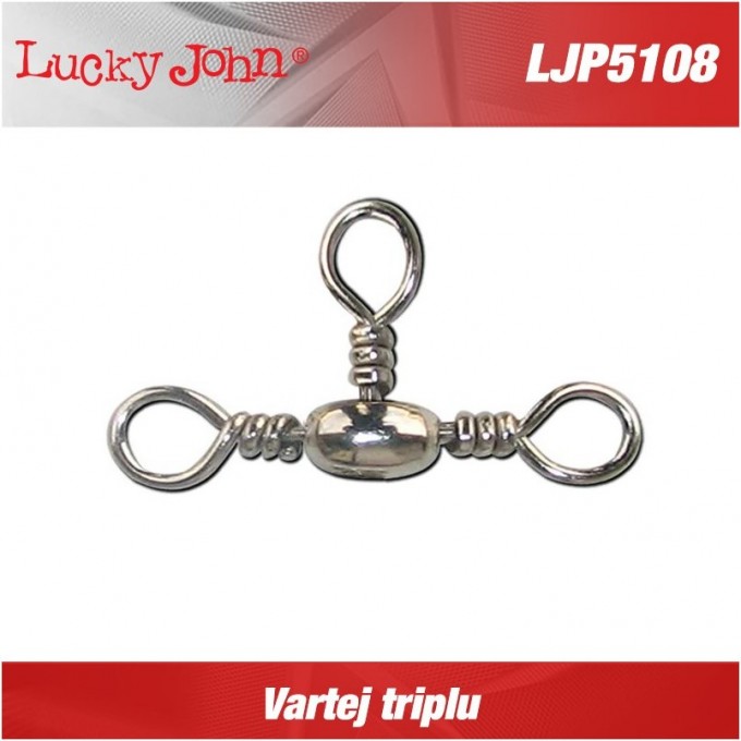 Вертлюги трехсторонние LUCKY JOHN PRO SERIES CROSSLINE SWIVEL 010 10Шт. LJP5108-010
