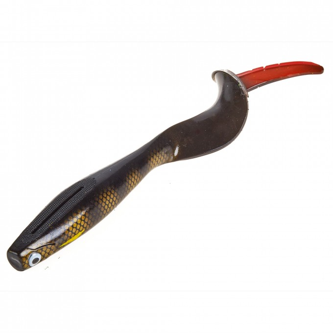 Виброхвост LUCKY JOHN 3D SERIES KUBIRA FIRE TAIL 7" (17,5 см), цвет PG38 1шт. 140436-PG38