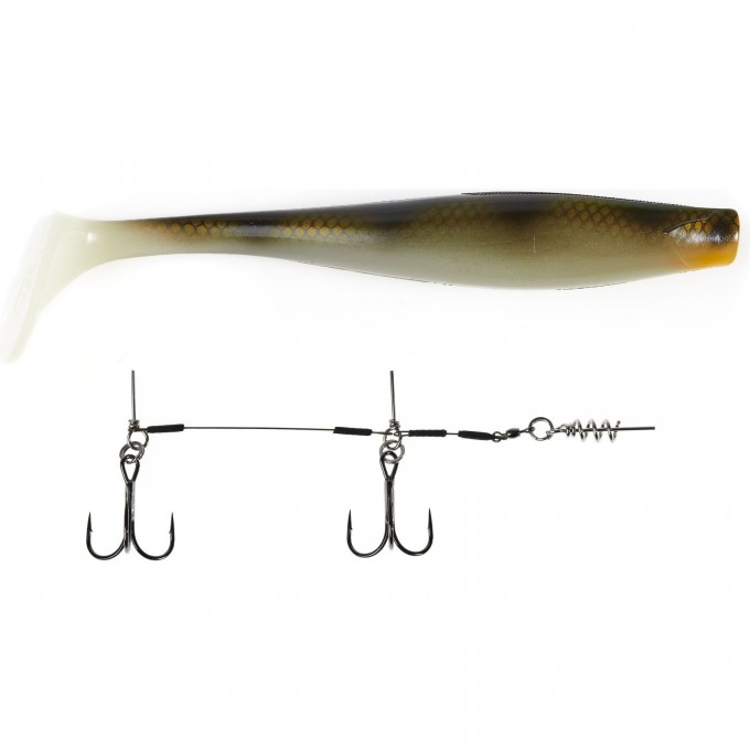 Виброхвосты LUCKY JOHN 3D BBS Series KUBIRA SWIM SHAD 9,0in (22,86)/PG28 1шт. + Stinger L 140433SET-PG28