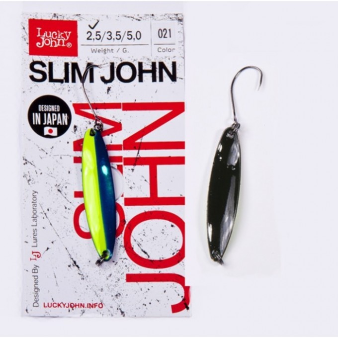 Блесна колеблющаяся LUCKY JOHN SLIM JOHN 2,5 г, цвет 021 LJSJ25-021