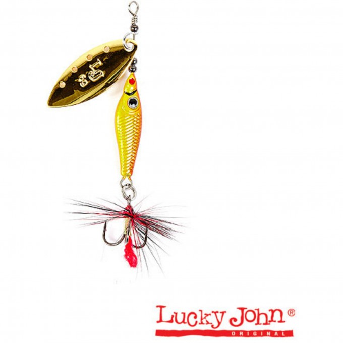 Блесна вращающаяся LUCKY JOHN TRIAN BLADE LONG 6 г, цвет 001 LJTBL6-001