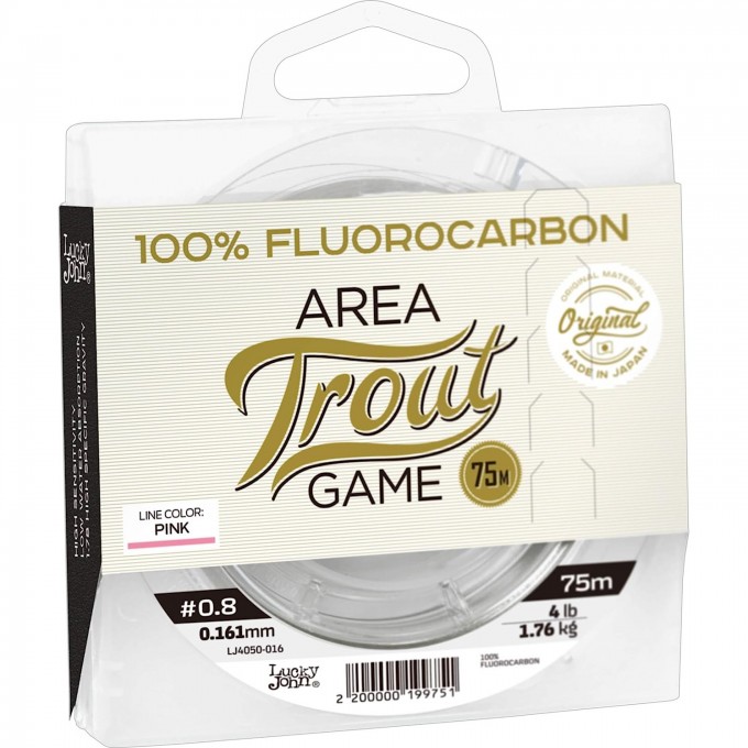 Леска монофильная LUCKY JOHN AREA TROUT GAME FLUOROCARBON Pink 75 м – 0,257 мм LJ4050-025