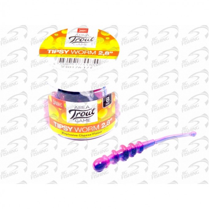 Слаги съедобные искусственные LUCKY JOHN PRO SERIES TIPSY WORM 2,3 in (58 мм), цвет T71, 12 шт 140175-T71